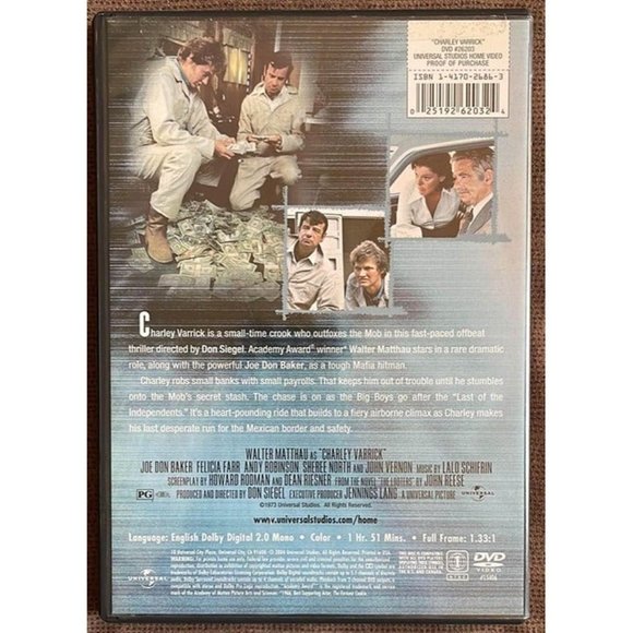 Charley Varrick DVD Walter Matthau, Joe Don Baker, John Vernon - Picture 2 of 4